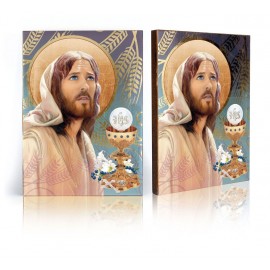 Icon of Jesus Christ with The Holy Communion