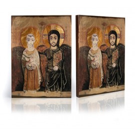 Icon of Jesus Christ and Saint Menas, friendship icon