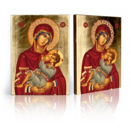 Icon of Mary Nursing Jesus,