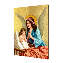 Icon of the Guardian Angel with a girl