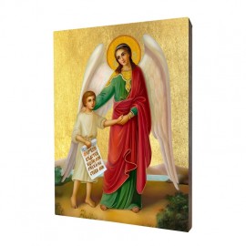 Icon of the Guardian Angel with a boy