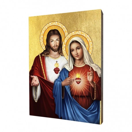 Icon of the Sacred Heart of Jesus and the Immaculate Heart of Mary