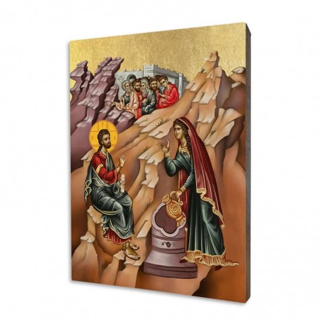 Icon of Jesus and the Samaritan woman