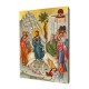 Icon with the scene of Jesus' entry into Jerusalem