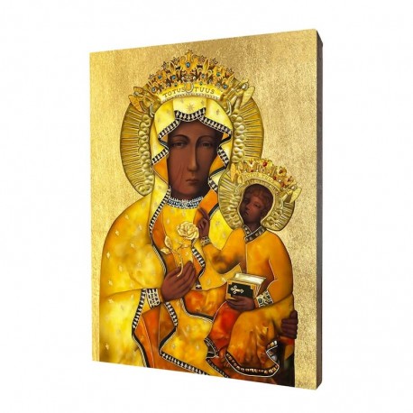 Our Lady of Częstochowa in an amber dress